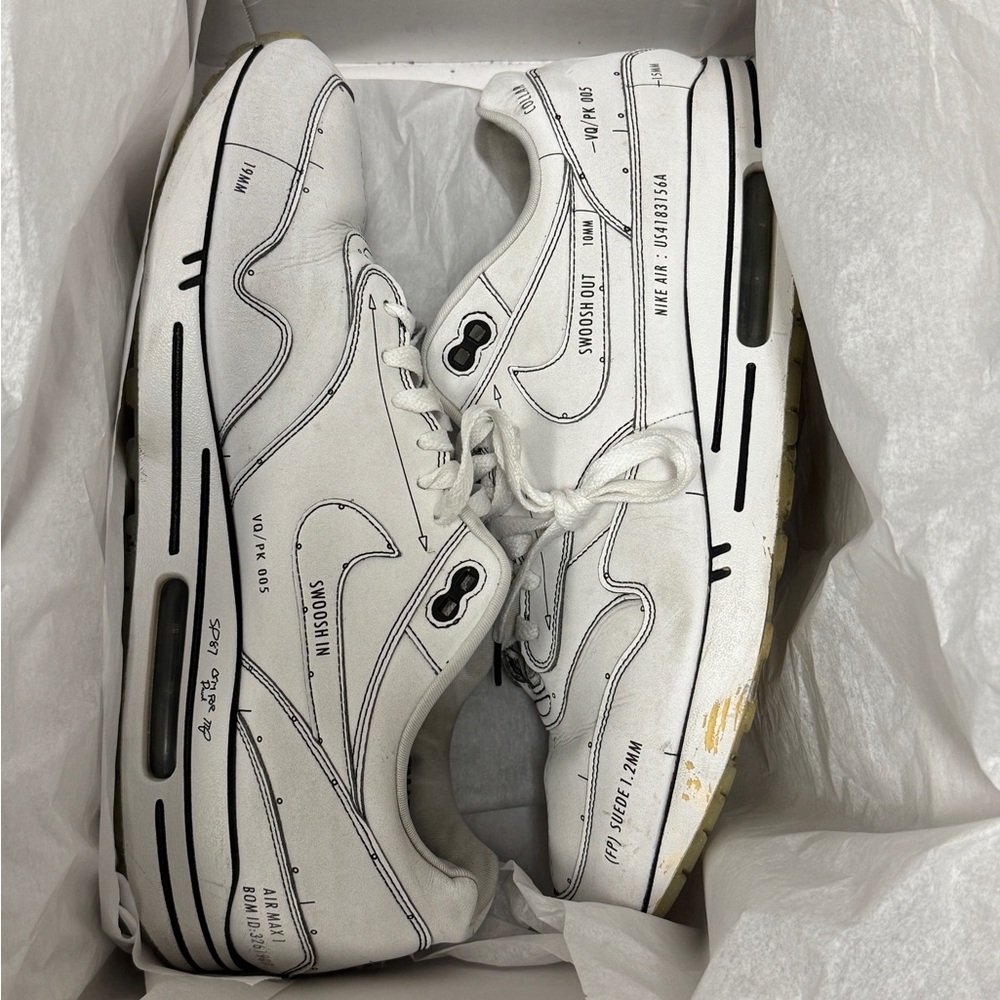 Nike Air Max 1 “Tinker Schematics” USED Men’s Size 13 CJ4286-100